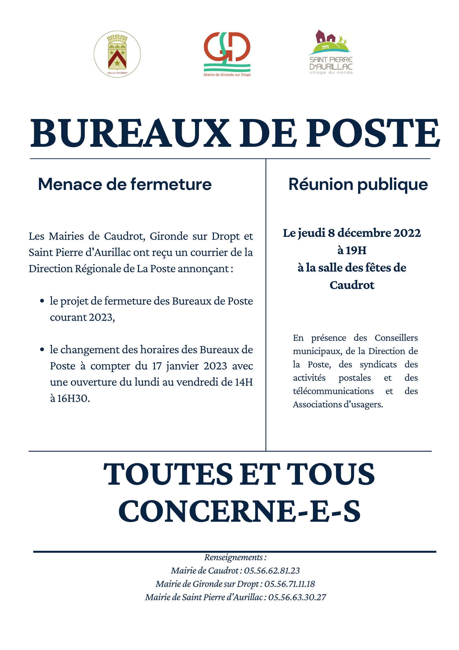 BUREAU DE POSTE Commune De Saint Pierre D Aurillac